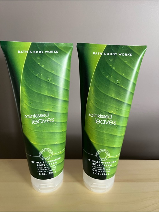Bath & Body Works Other - Two New Bath & Body Works Rainkissed Leaves Body Creams Retired Scent